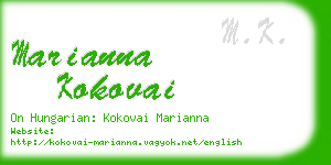 marianna kokovai business card